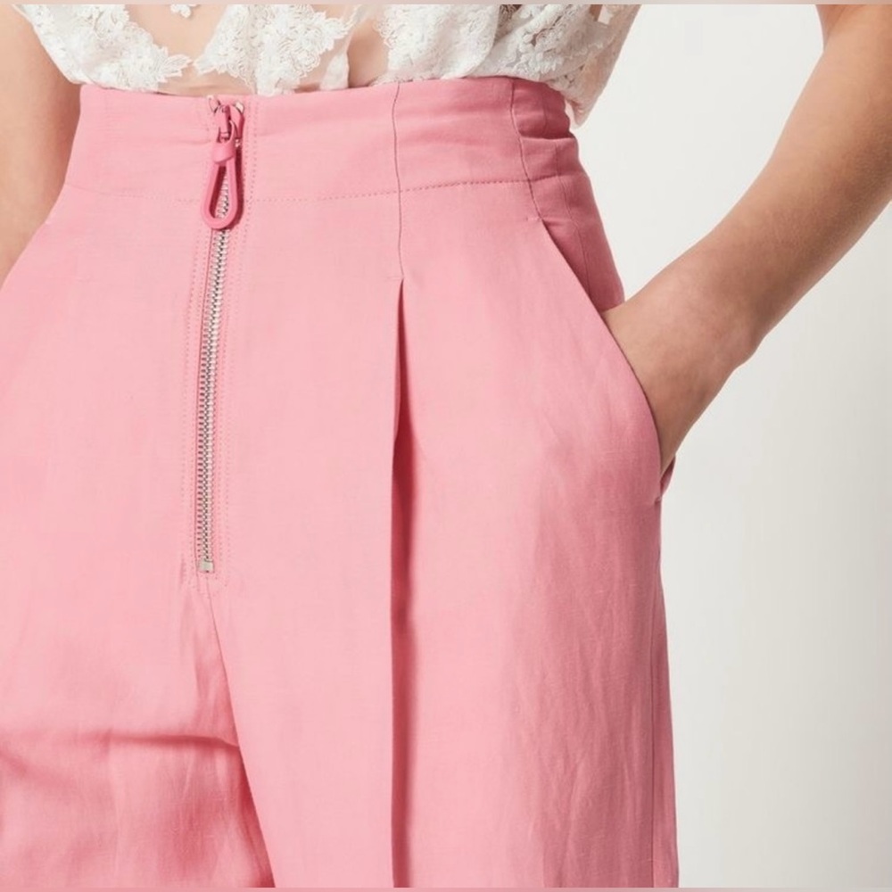 SANDRO Hedwige Cropped Straight-leg
Pants pink size S/40